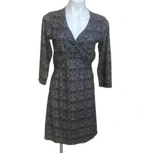 Prana active wear faux wrap  vneck midi dress activewear size medium gorpcore